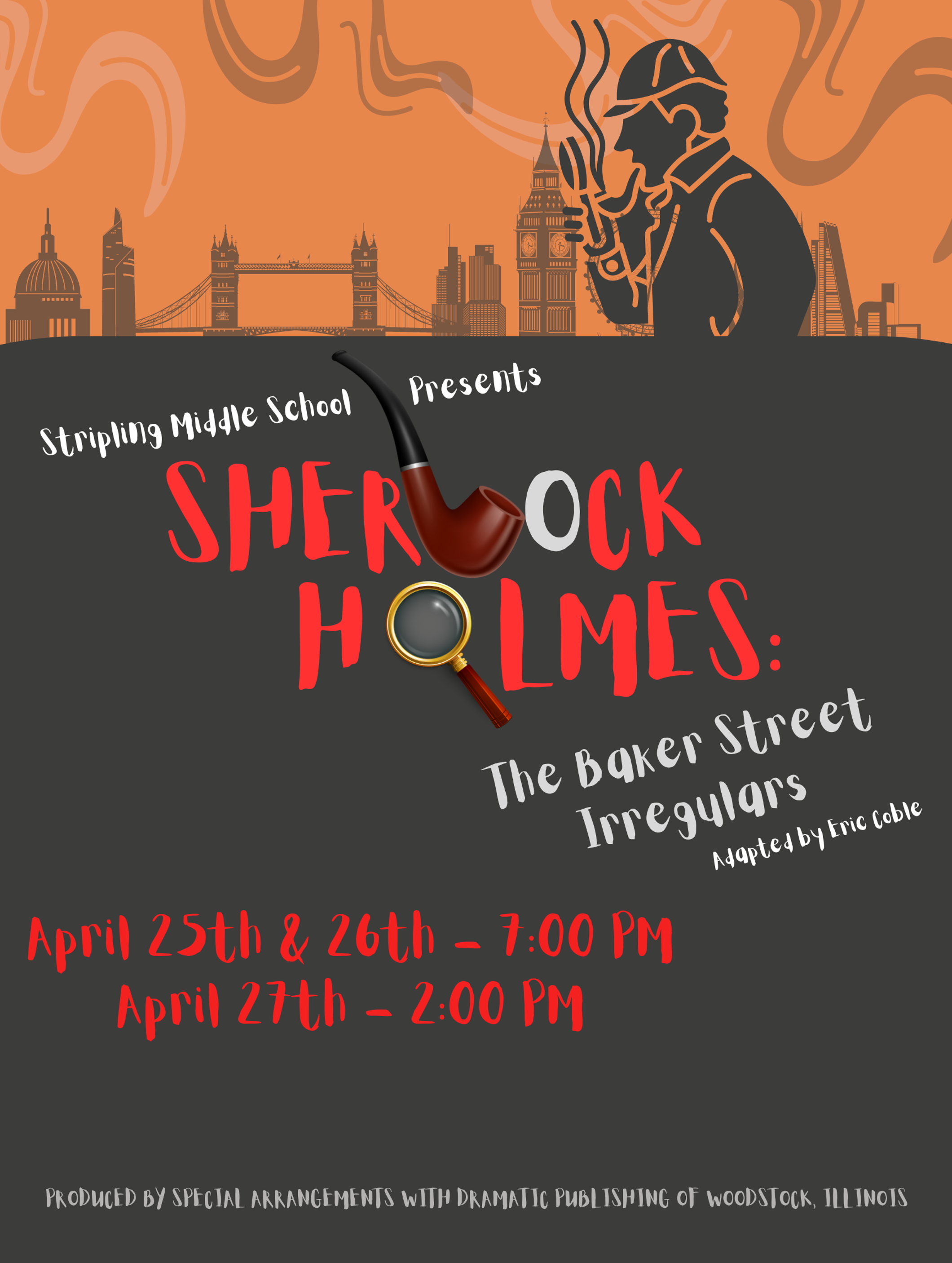 Sherlock Holmes The Baker Street Irregulars at Stripling Middle School